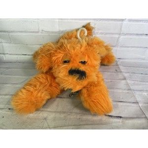 Dog Floppy Orange Fluffy Puppy Stuffed Plush 2001 Novelty Inc Wild Thing to Love